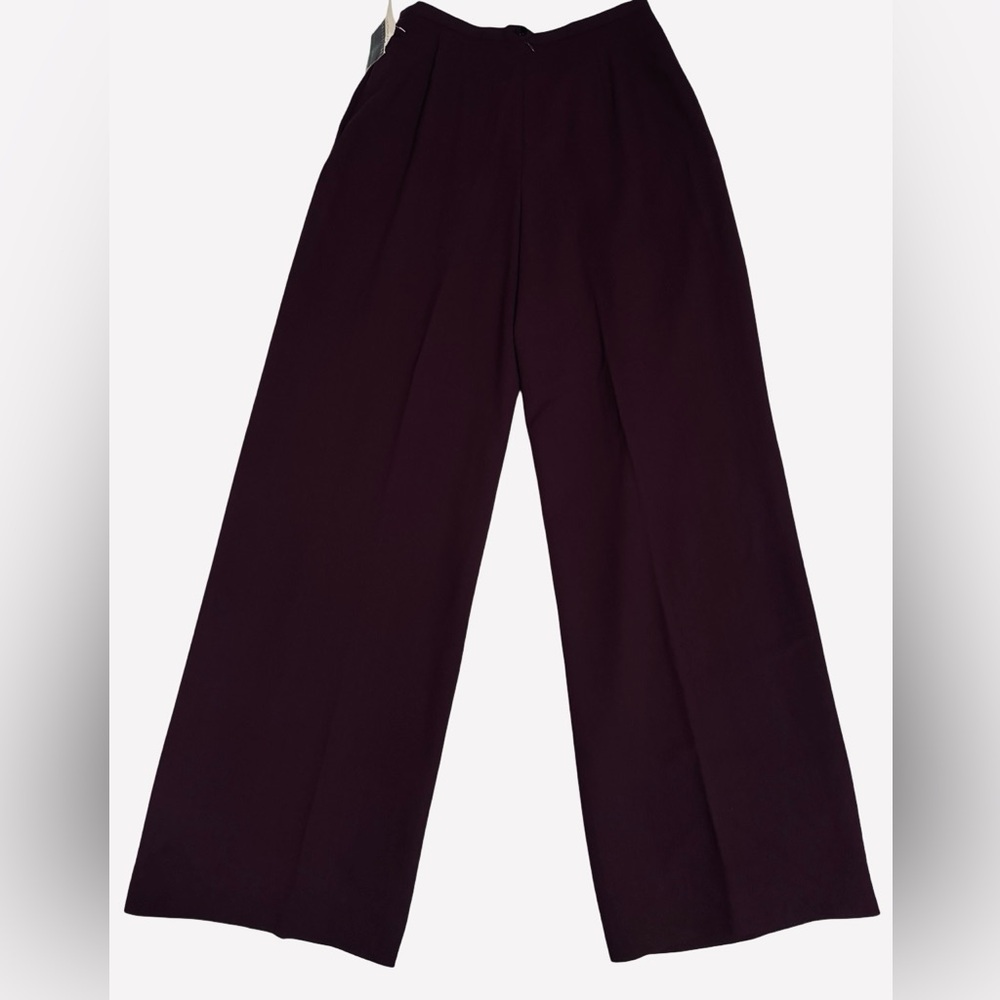 Liz Claiborne Women's Wide-Leg Pants in Burgundy, Sz 12
100% Wool